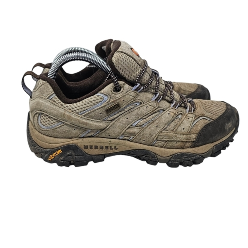 Merrell Hiking Shoes Women' 9 Moab 2 Gray Suede Waterproof Trail Walking Sneaker